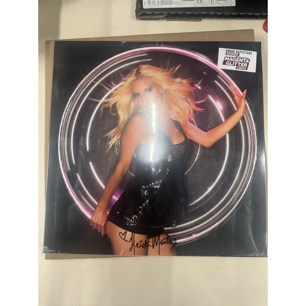 Heidi Montag Superficial Exclusive Magenta with Glitter Vinyl LP (Signed)